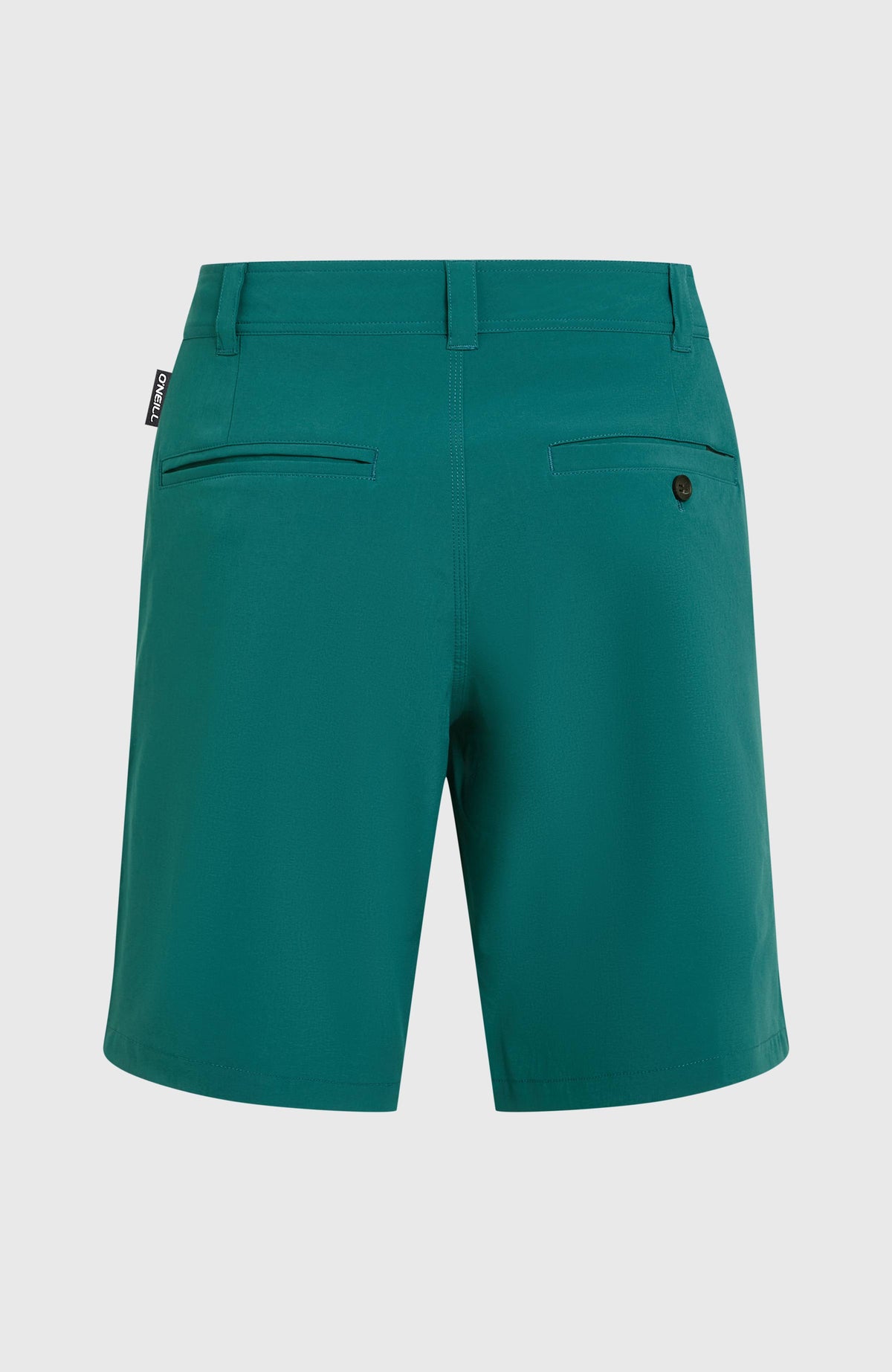 Hybrid 19" Shorts für Herren, grün, freigestellt von hinten mit zwei Gesäßtaschen