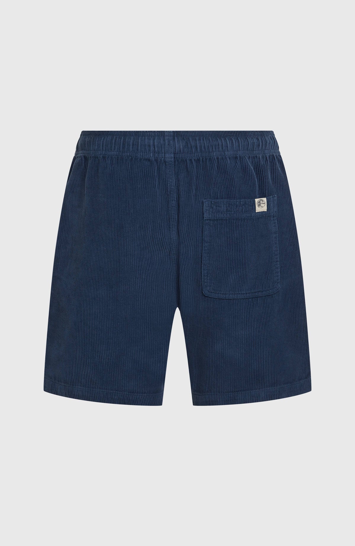 O'Riginals Cord-Shorts für Herren in Blau, freigestellt von hinten mit aufgesetzter Gesäßtasche