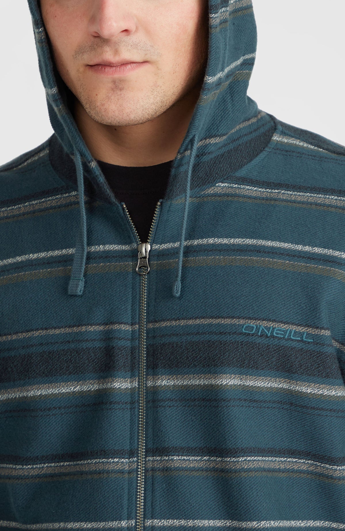 Bavaro Kapuzenjacke mit Reißverschluss | Blue Ikat Stripe
