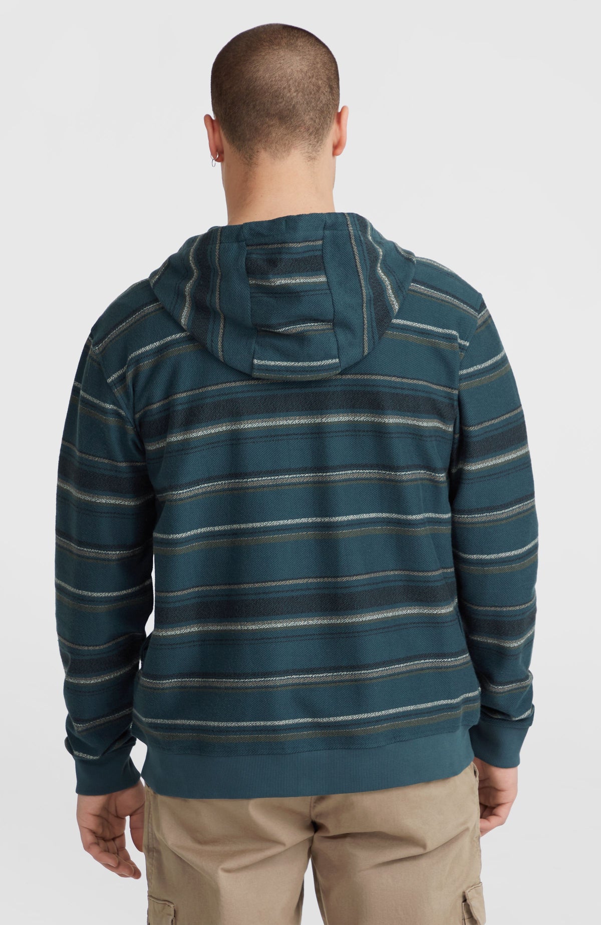 Bavaro Kapuzenjacke mit Reißverschluss | Blue Ikat Stripe