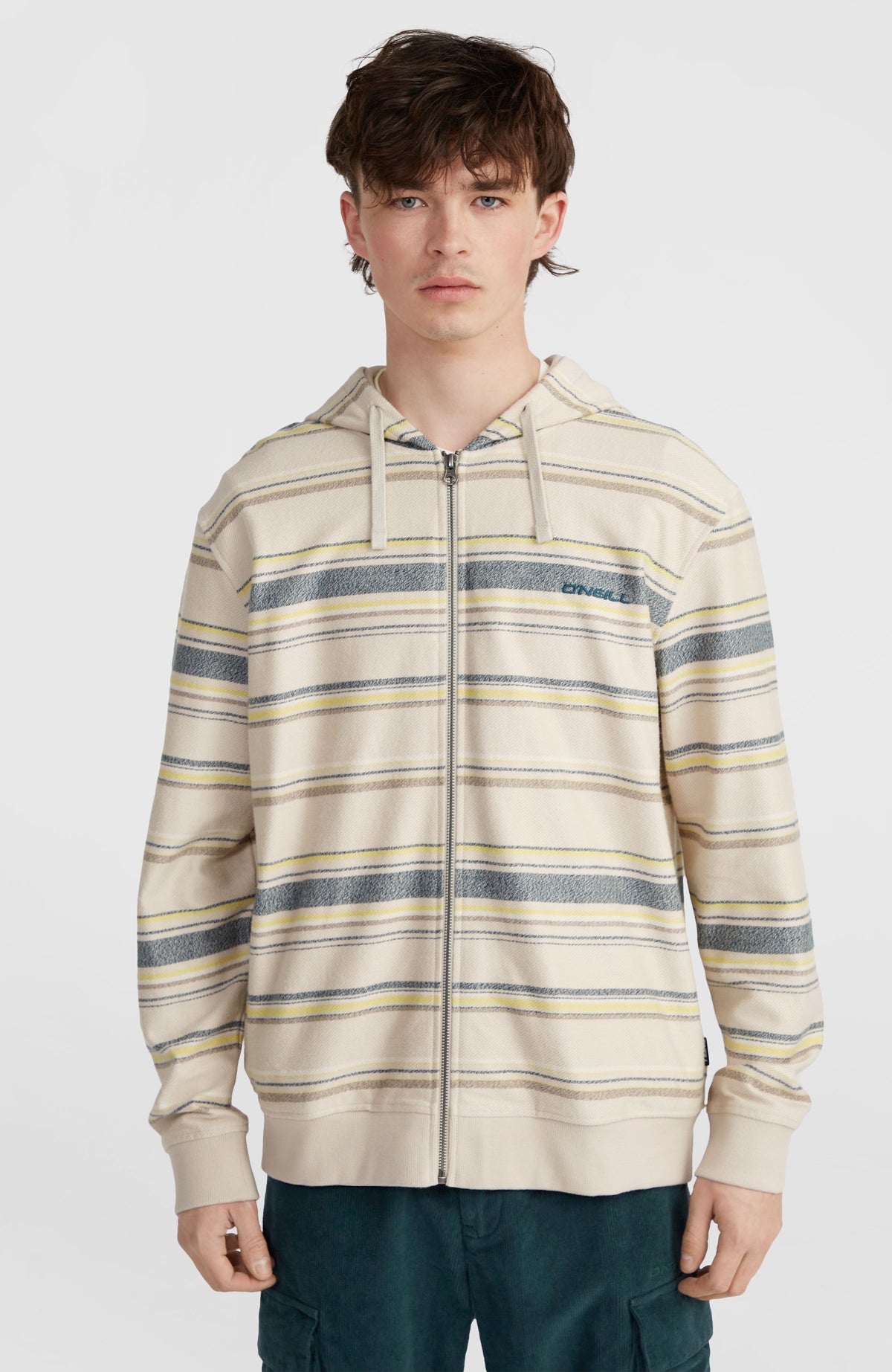 Bavaro Kapuzenjacke mit Reißverschluss | Grey Vintage Stripe