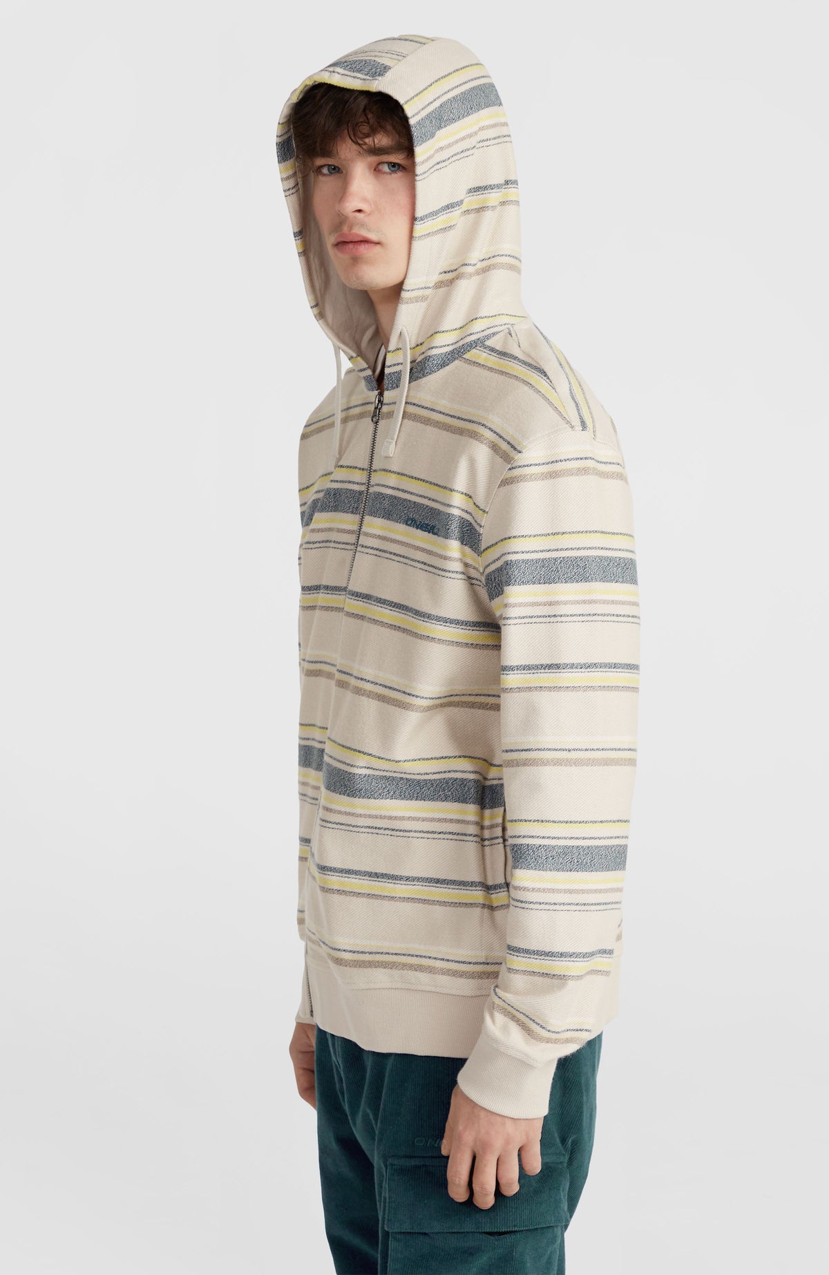Bavaro Kapuzenjacke mit Reißverschluss | Grey Vintage Stripe