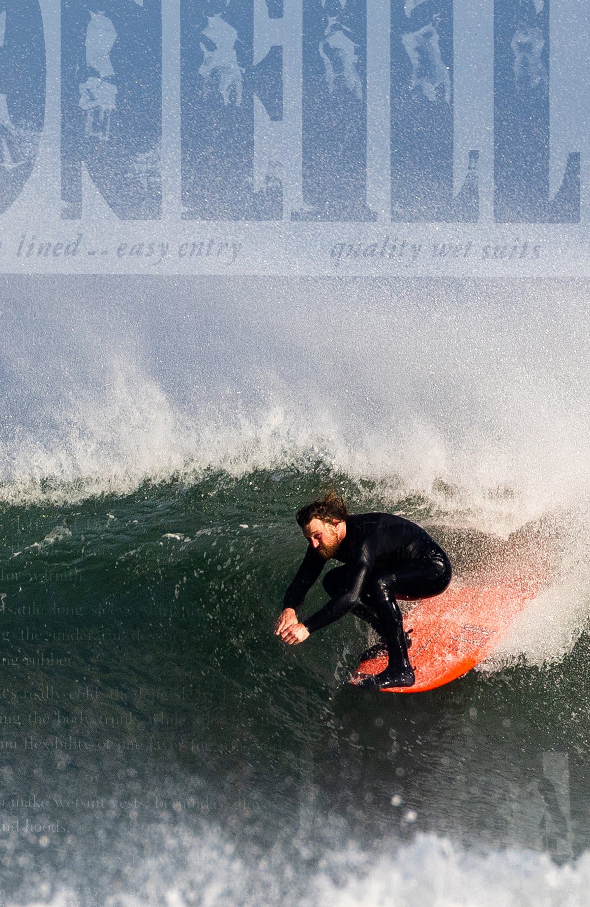 O'Riginals Hoodie, braun, Kampagnenansicht beim Surfen auf einer Welle