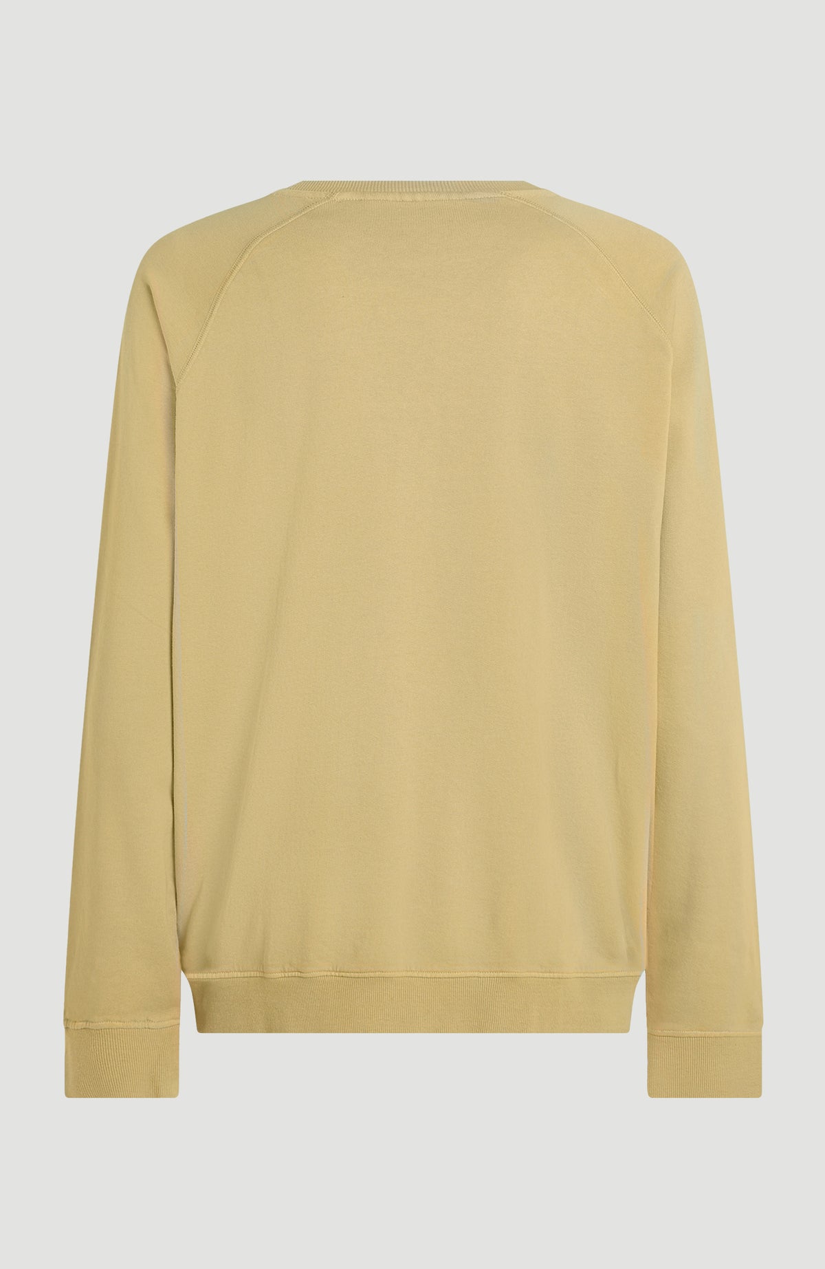 Beiges O'Riginals Badge Crew Sweatshirt, freigestellt von hinten mit Raglanärmeln