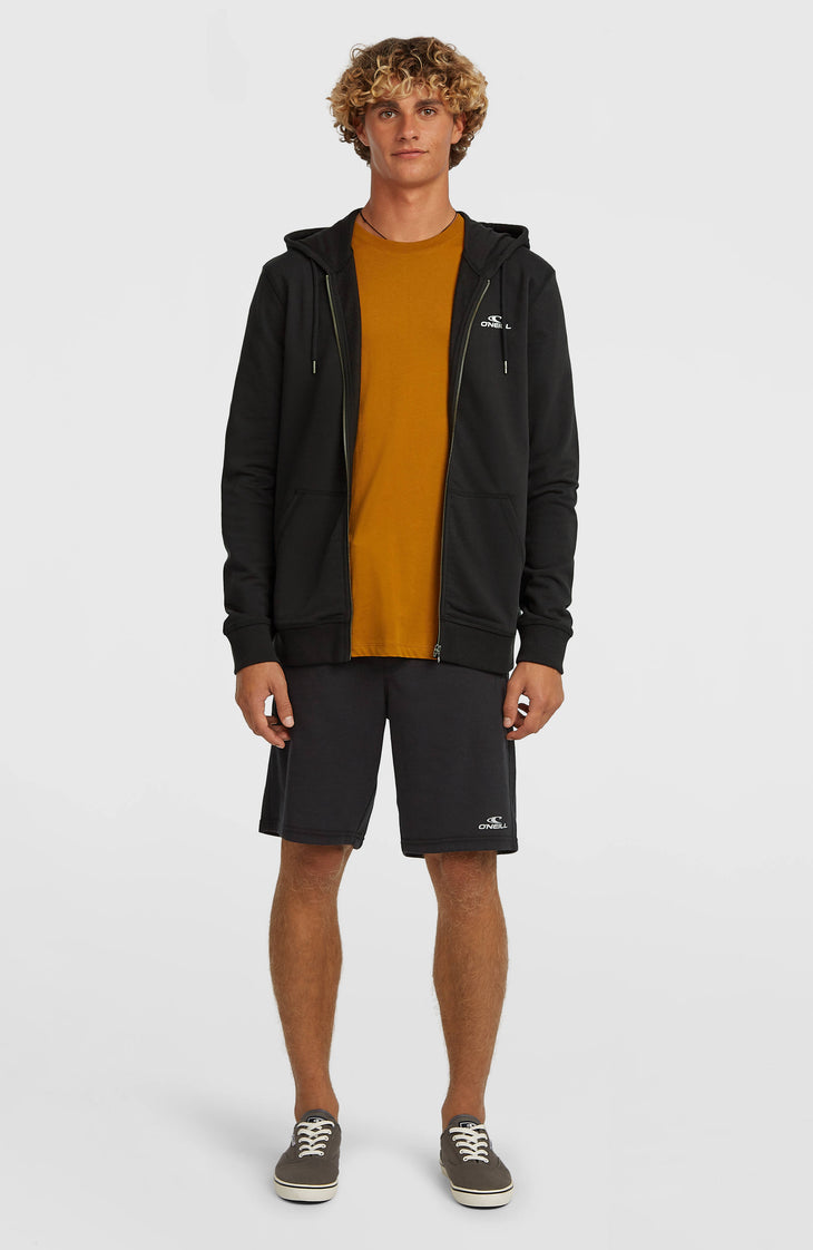 Small Logo Kapuzenjacke mit Reißverschluss | Black Out