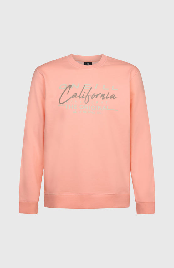 O'Neill California Graphic Crew Sweatshirt | Coral Pop