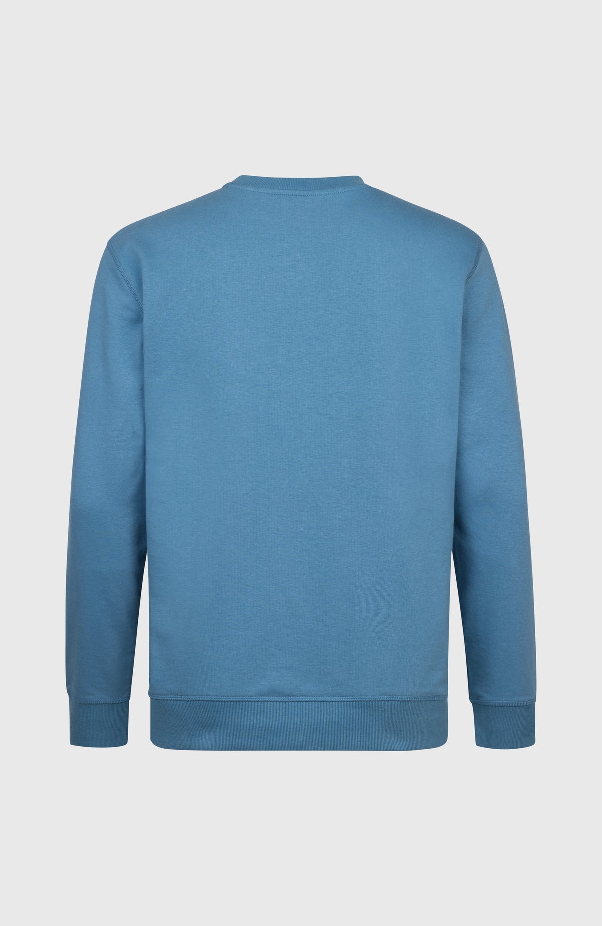 O'Riginals Chest Print Crew Sweatshirt für Herren, blau mit Logo-Print in Weiß, freigestellt von der Rückseite