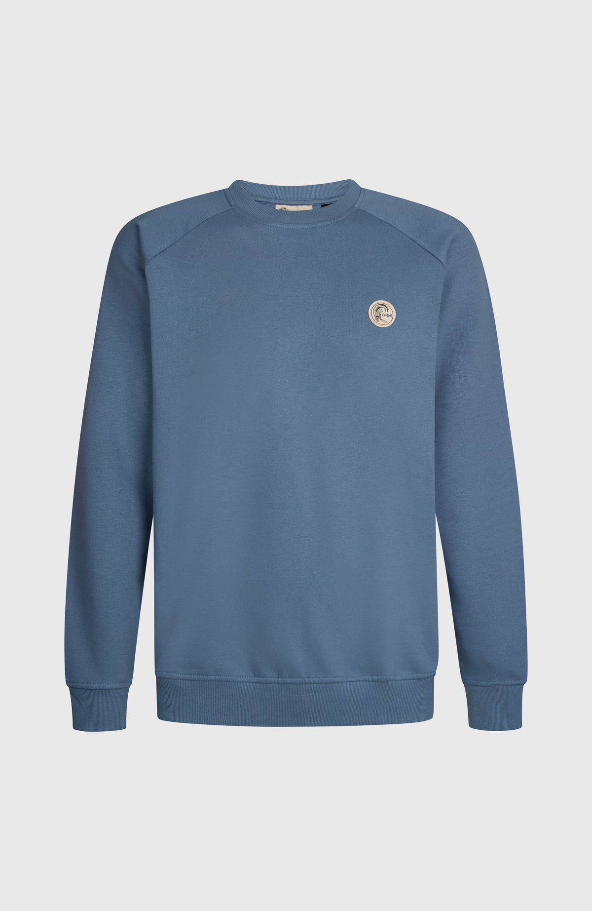 O'Neill O'RIGINALS CREW Sweatshirt für Herren, blau, freigestellt von vorne, rundes Logo-Badge auf der Brust