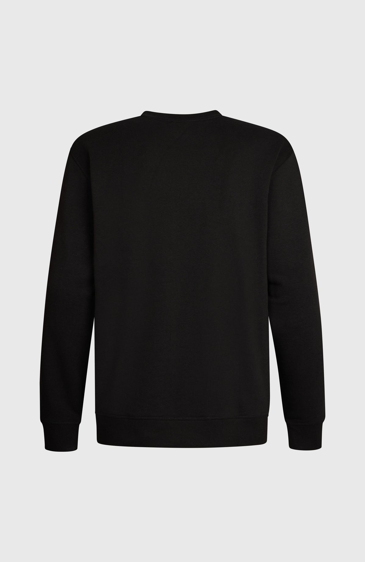 CALI CREW Sweatshirt für Herren, schwarz mit Logo-Print in Weiß, freigestellt von hinten