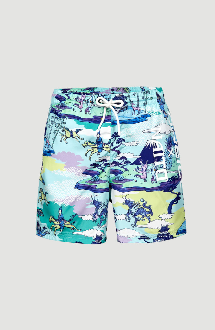 O'Neill x Naito 16'' Swim Shorts | Blue Samurai