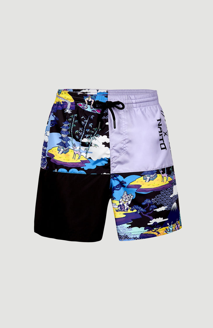 O'Neill x Naito CB 16'' Swim Shorts | Beach Glass Colour Block
