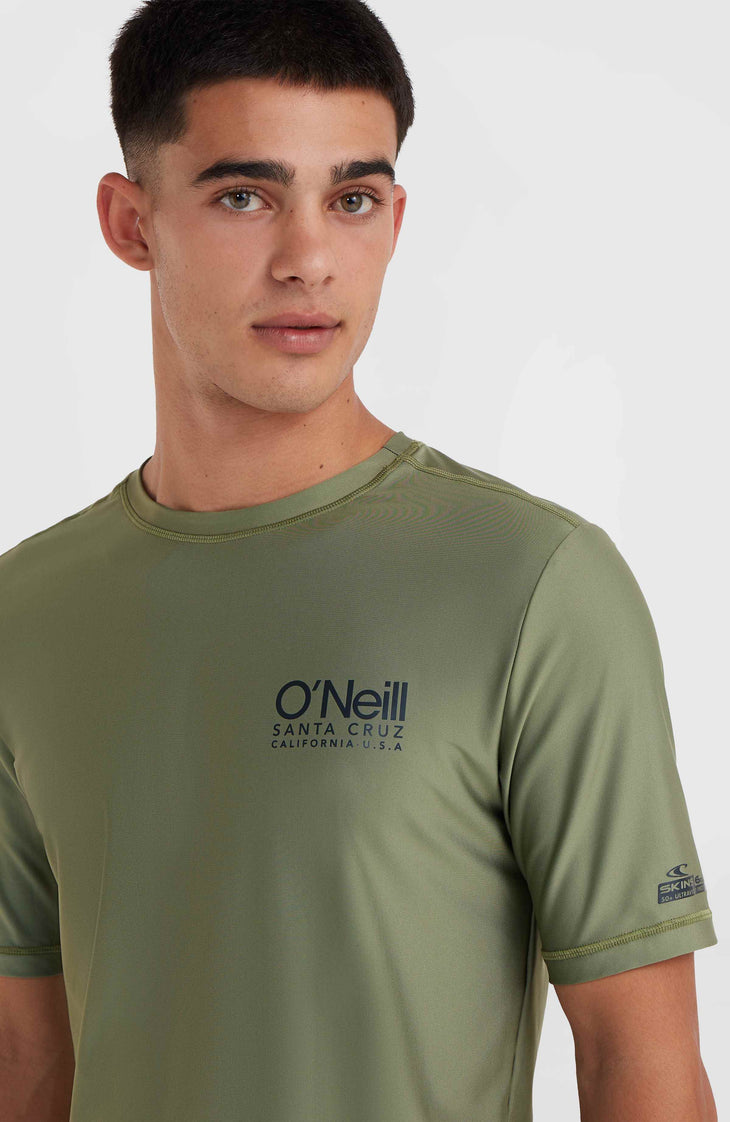 Essentials Cali Shortsleeve-Schwimmshirt | Deep Lichen Green