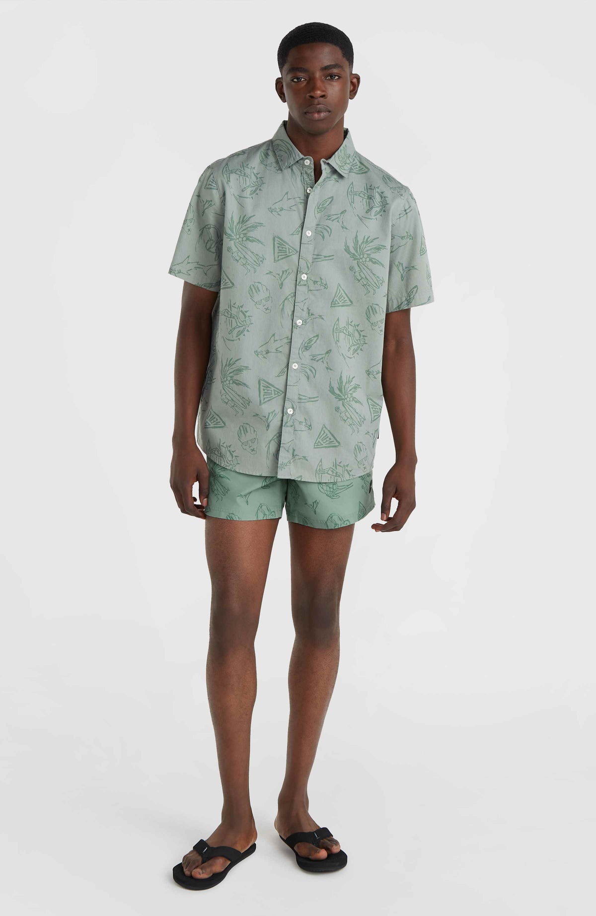 Mix and Match Cali Block 15'' Badehose | Green Vintage Surfer