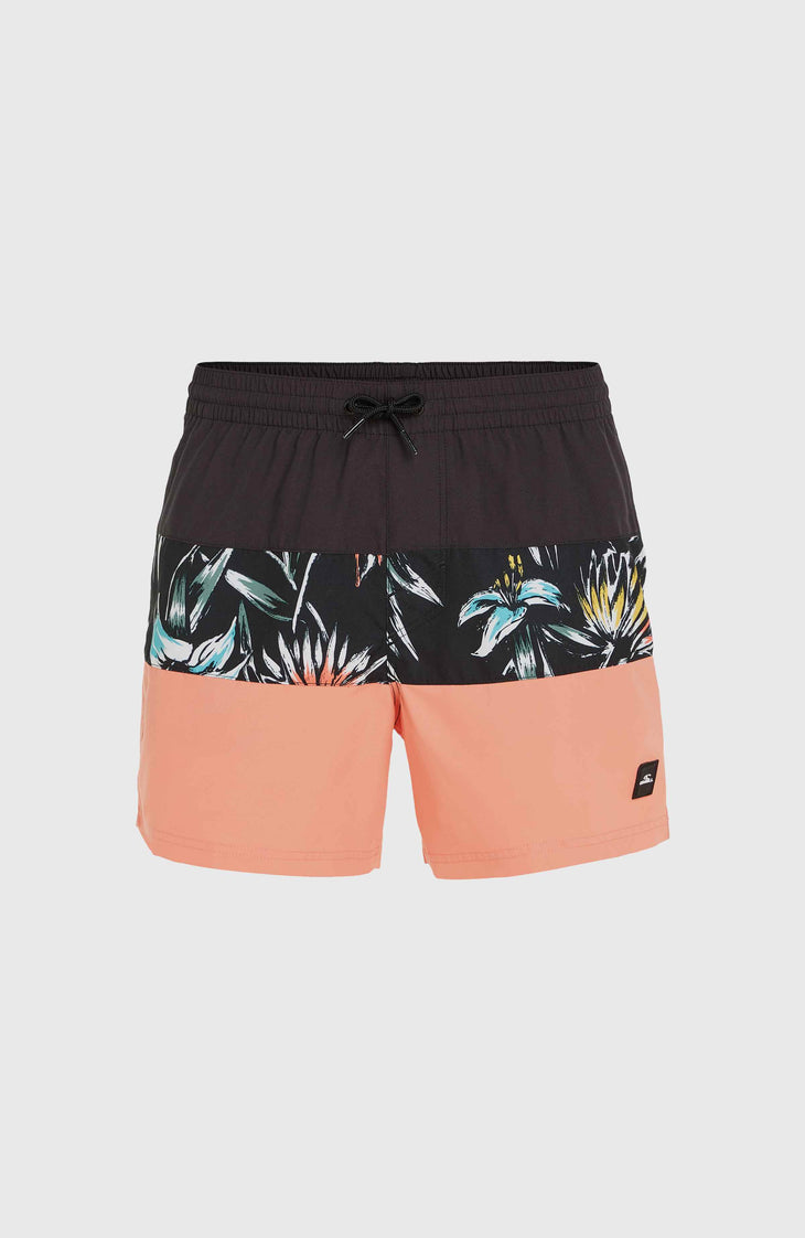 Mix and Match Cali Block 15'' Badehose | Black Tropicana