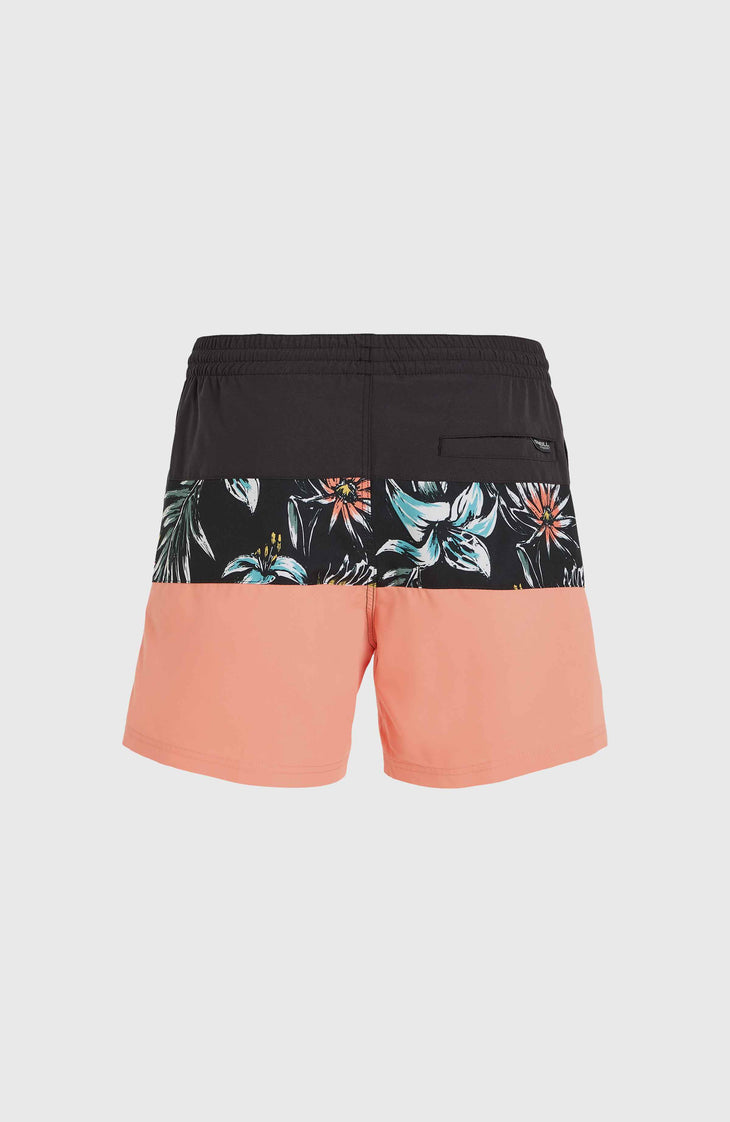 Mix and Match Cali Block 15'' Badehose | Black Tropicana