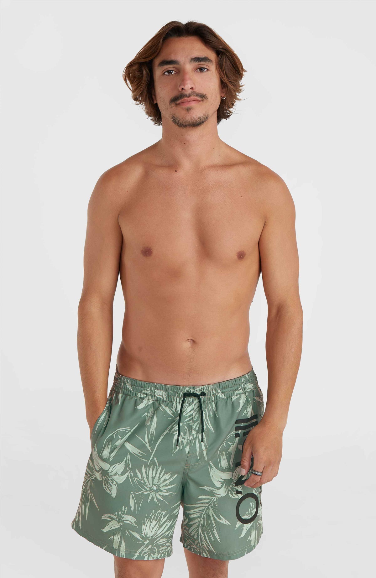 Mix and Match Cali 16'' Badehose | Green Tonal Tropicana