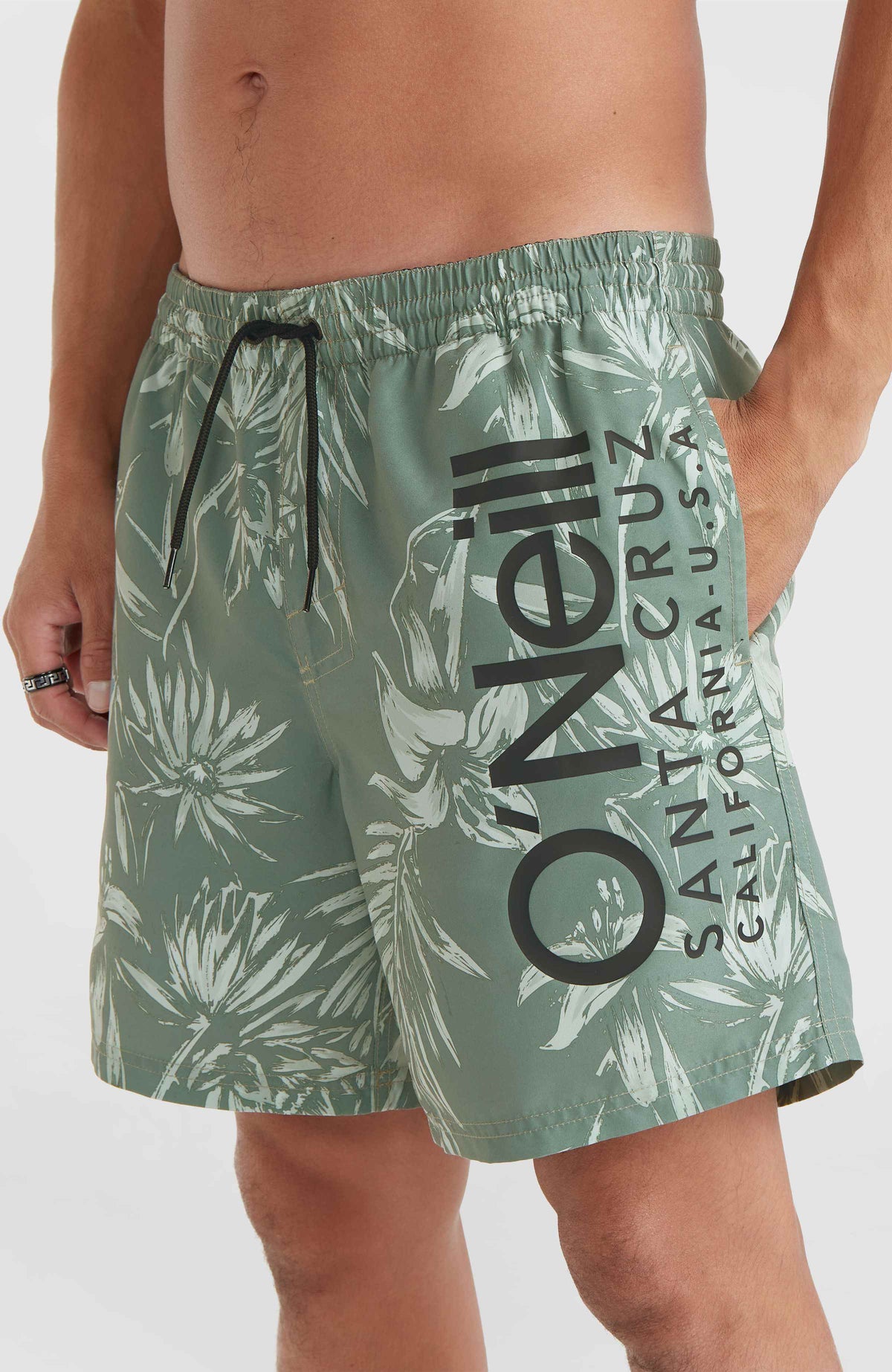 Mix and Match Cali 16'' Badehose | Green Tonal Tropicana