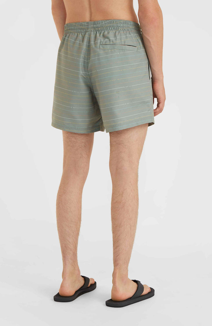Jack O'Neill Cali First 15'' Badehose | Green First Name Stripe