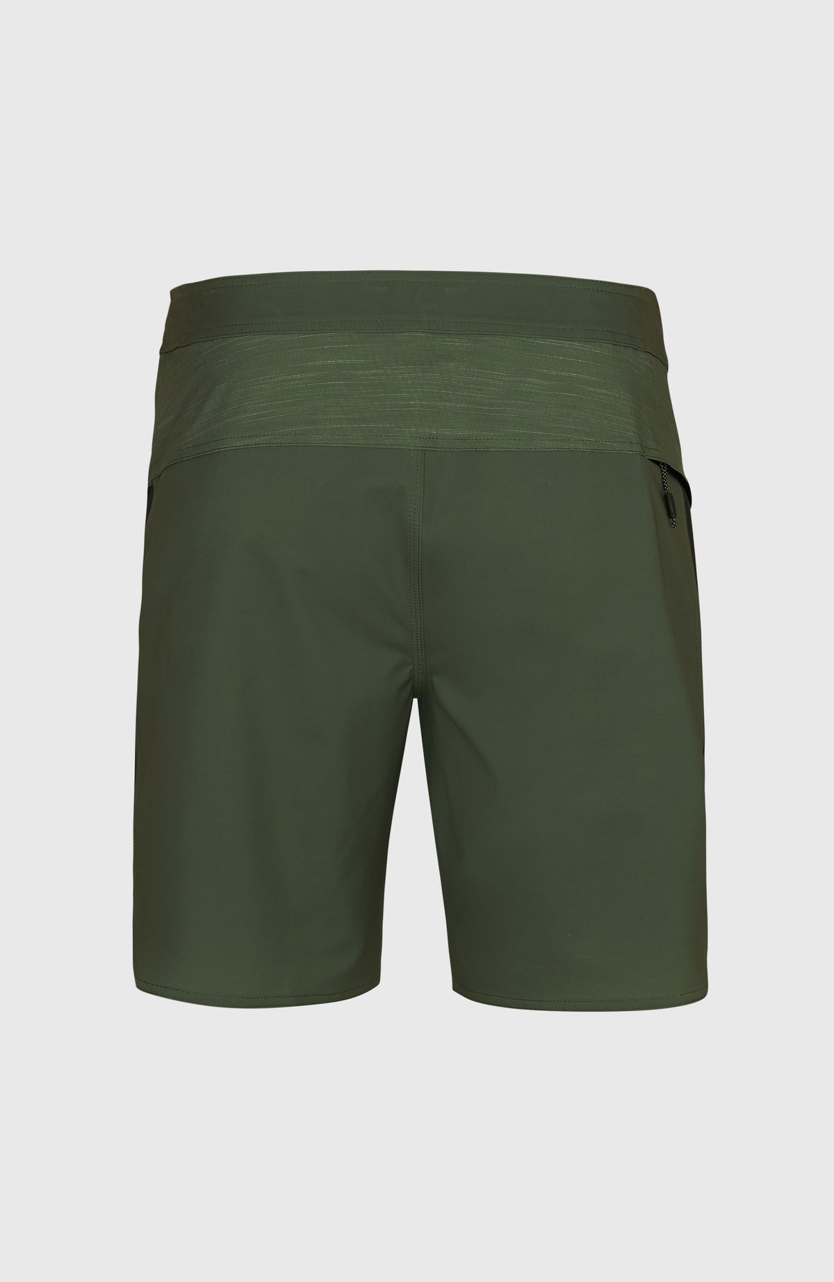 Hyperfreak Tech Panel 19'' Boardshorts für Herren, grün, freigestellt von hinten mit Gesäßtasche