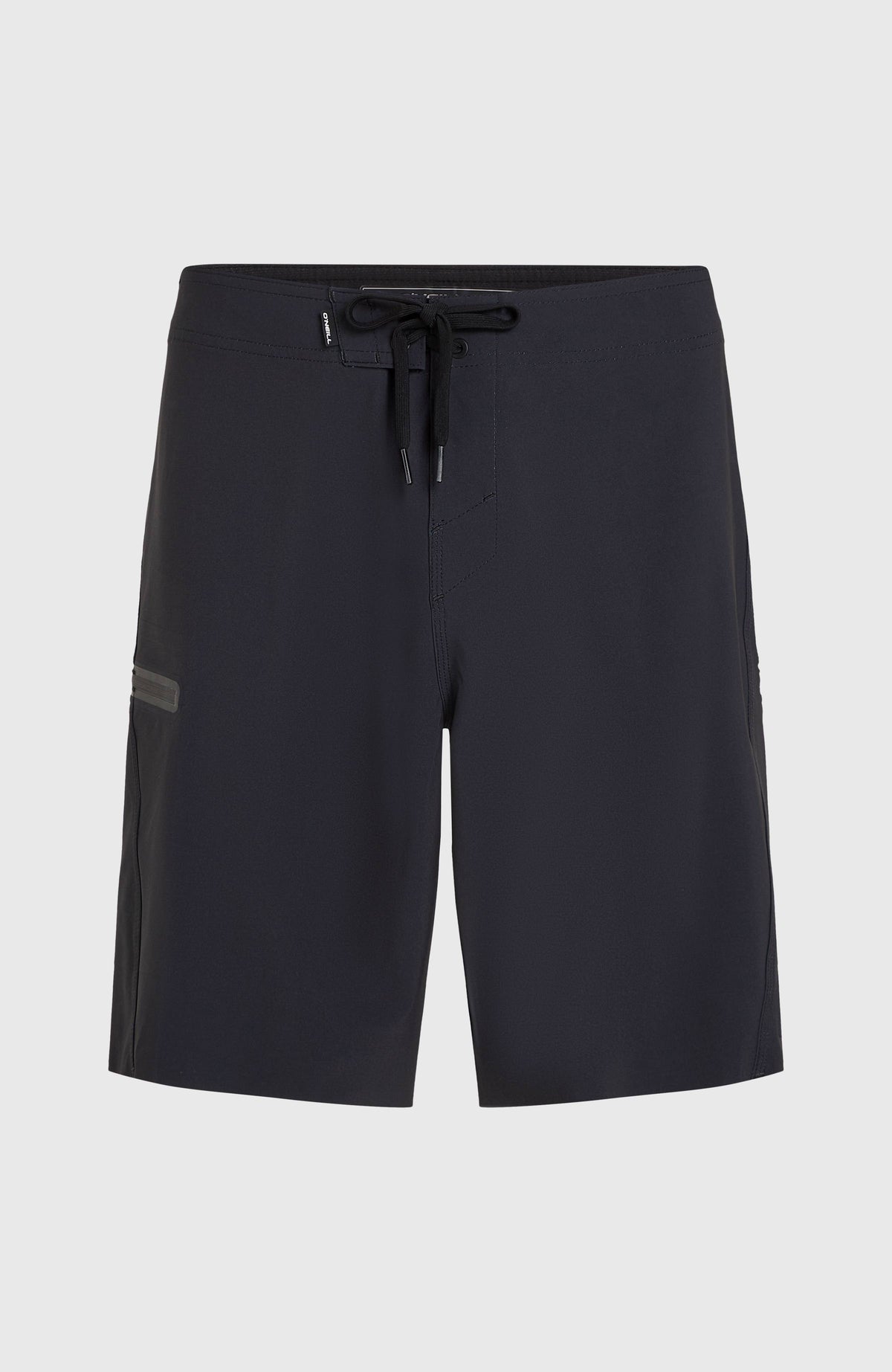 Hyperfreak Tech Solid 19'' Boardshorts für Herren, schwarz, freigestellt von vorne