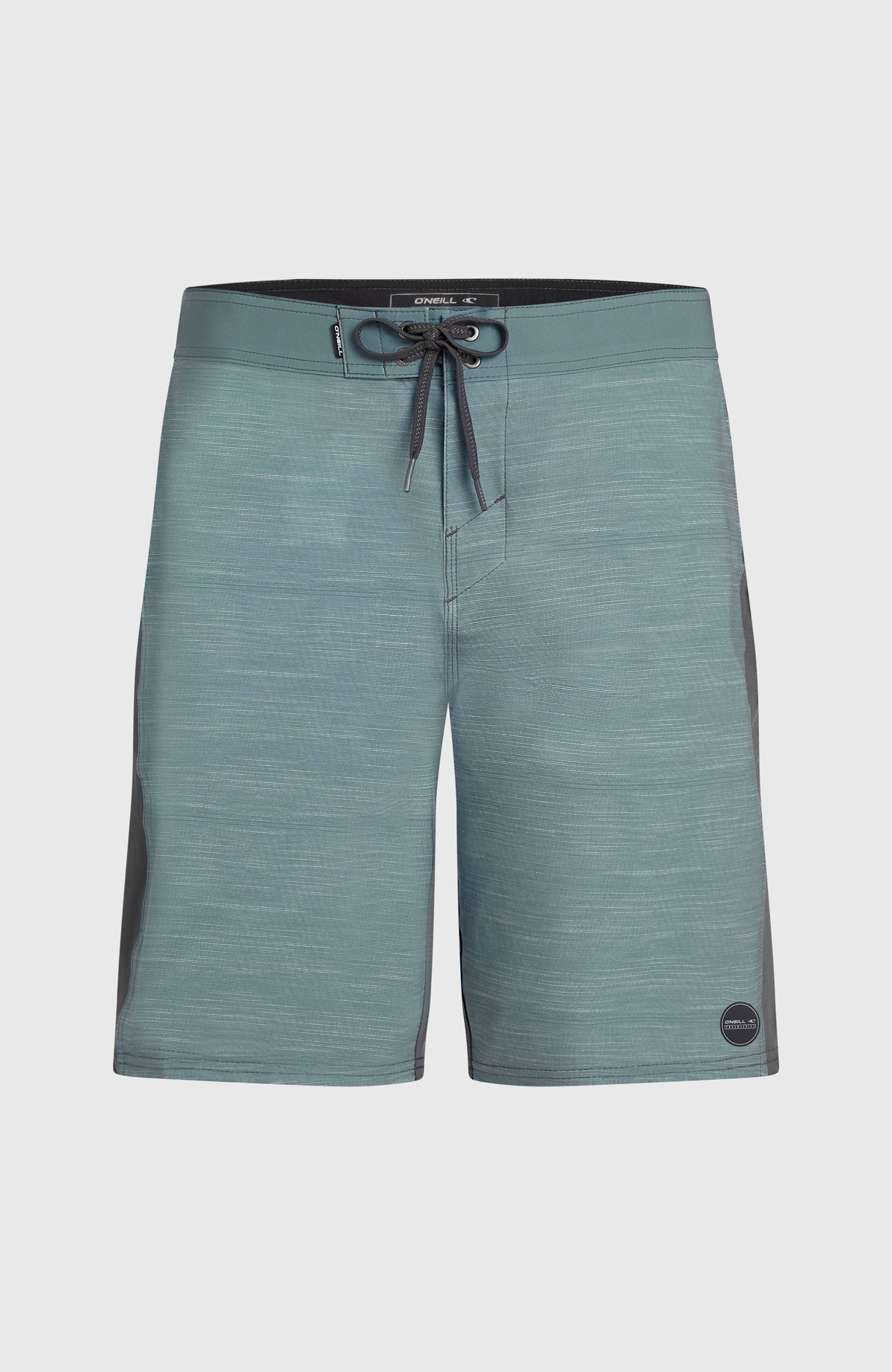 Tech Enduro 20'' Boardshorts für Herren, blau, freigestellt von vorne mit Kordelzug am Bund