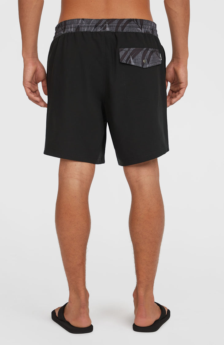 Pocket Print 16'' Badehose | Black Out