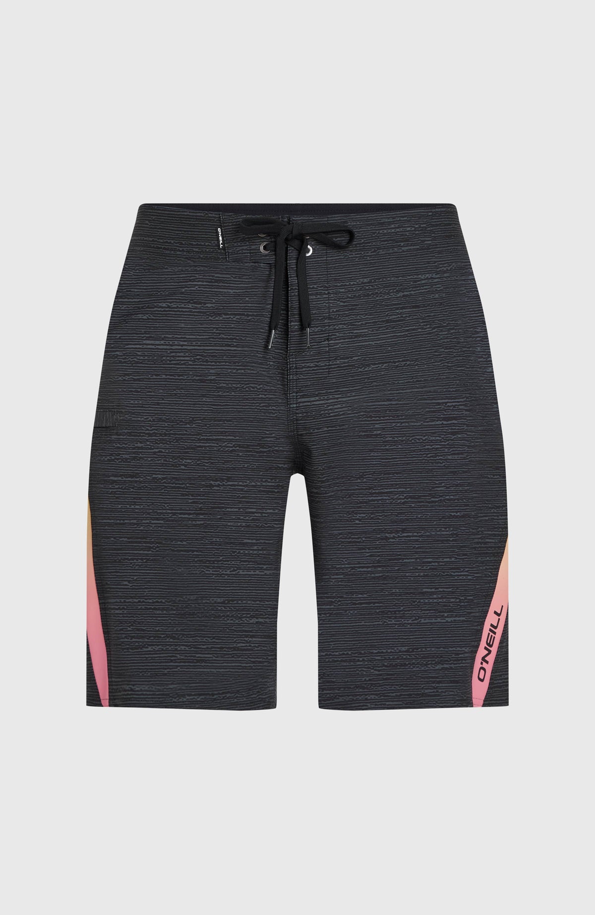 Superfreak Mysto 20'' Boardshorts für Herren, schwarz, freigestellt von vorne