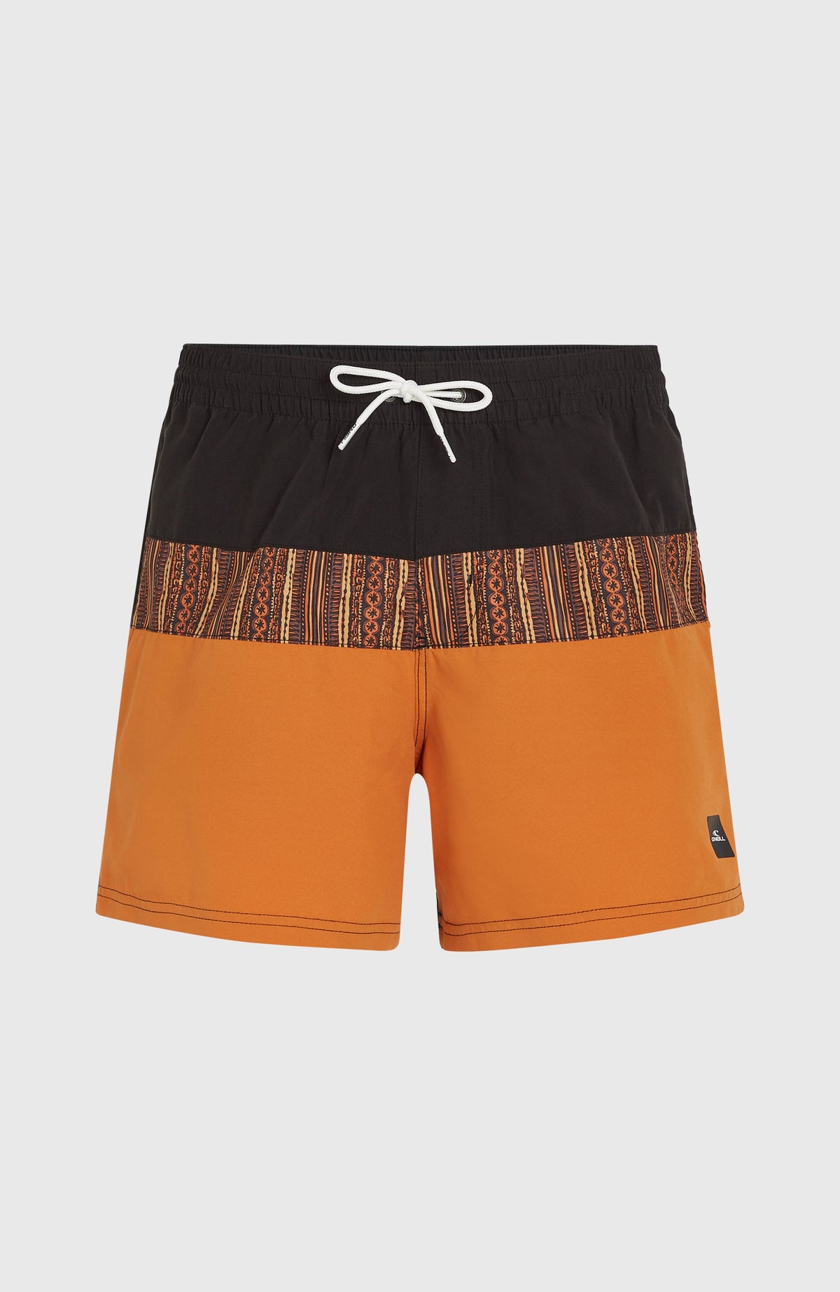 Cali Block 15'' Badehose | Orange Pressed Lines