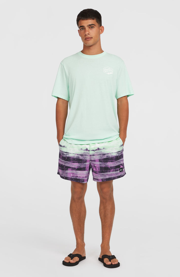 Cali Gradient 15'' Badehose | Purple Melted Texture