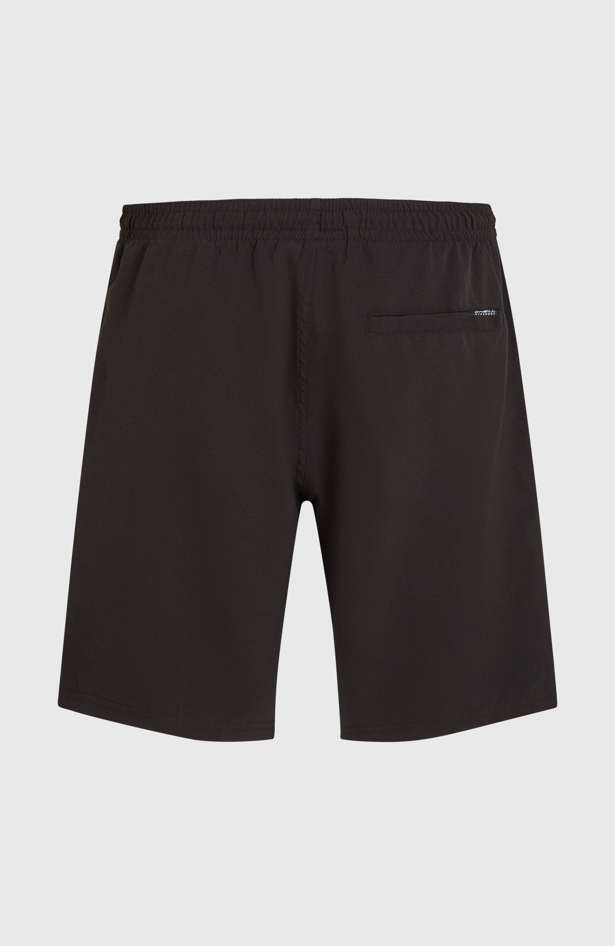 Retro 19'' Badehose für Herren, pink, flach liegend von hinten, elastischer Bund und Gesäßtasche