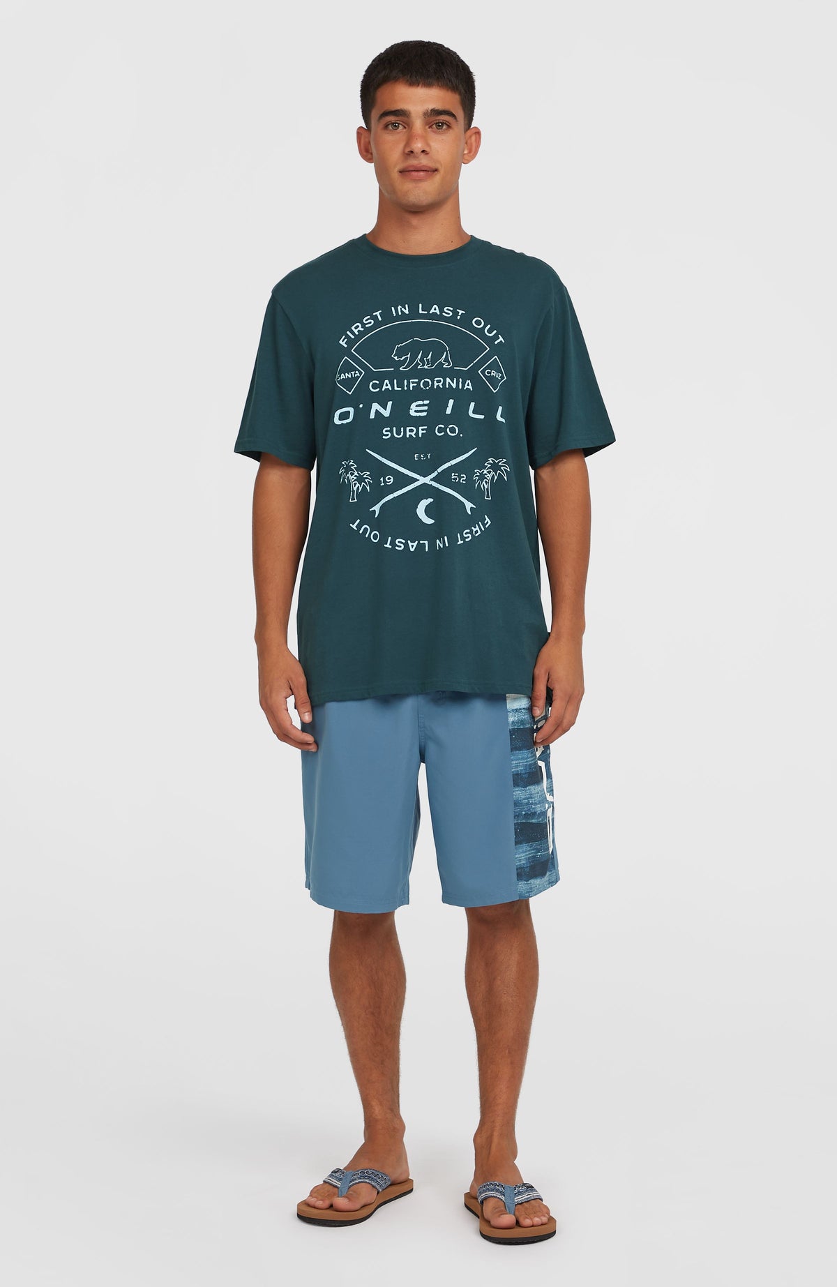 Retro 19'' Badehose | Blue Melted Texture