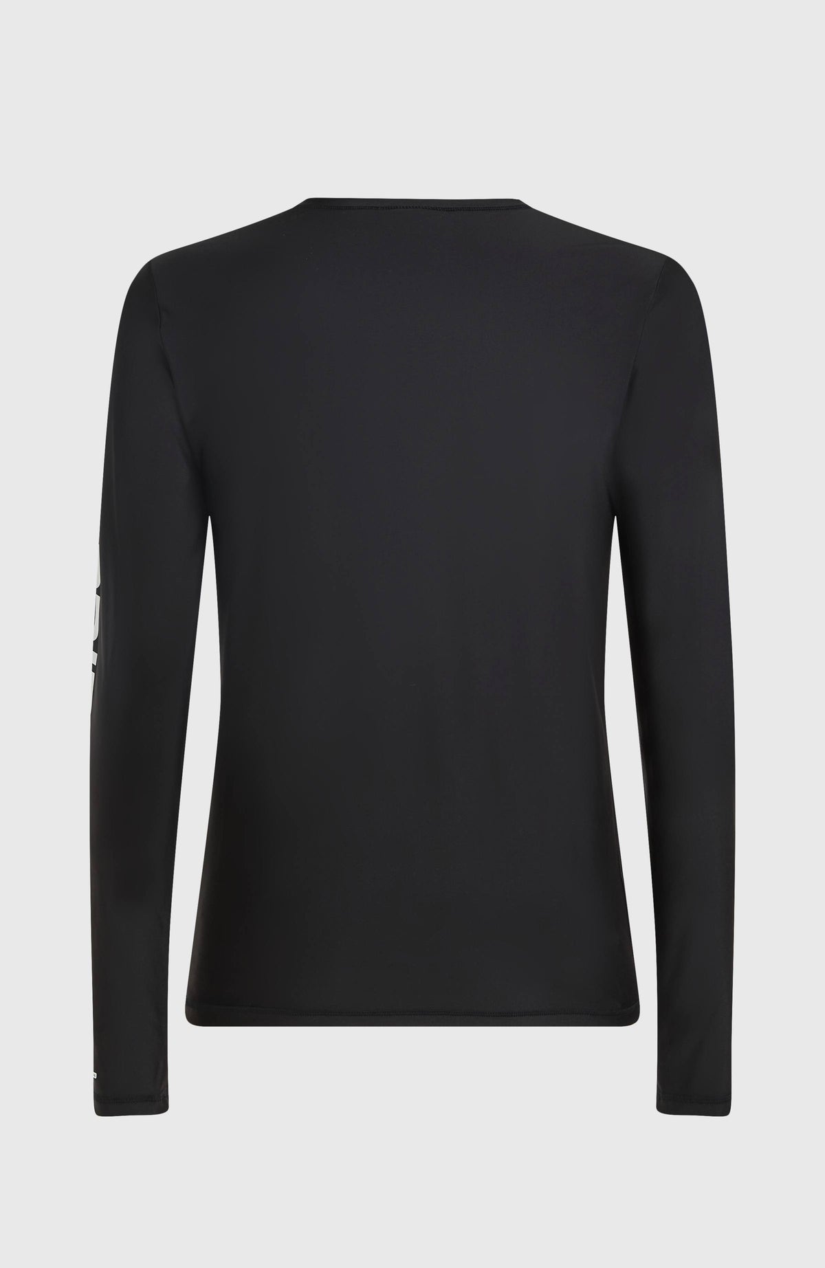 Essentials Longsleeve-Schwimmshirt für Herren, schwarz, freigestellt von hinten