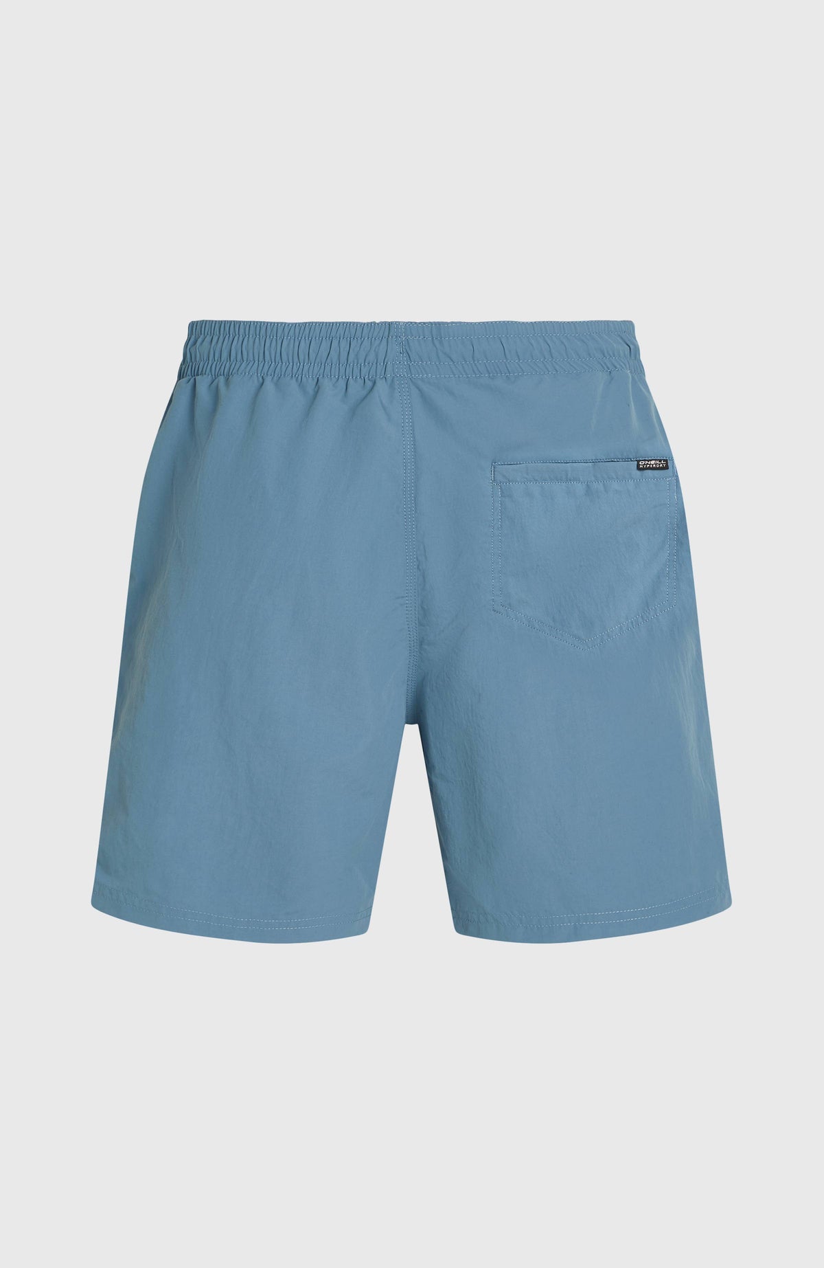 Vert 16'' Badehose für Herren, blau, freigestellt von hinten mit Gesäßtasche