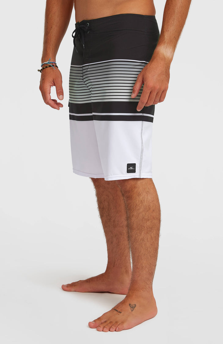 Lennox Stripe 21'' Boardshorts | White Lennox Stripe