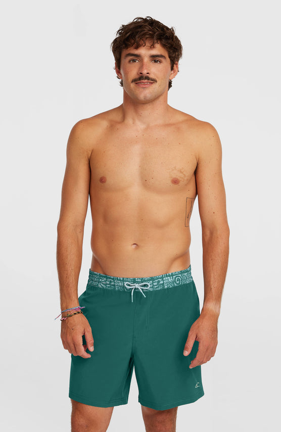 Pocket Print 16" Badehose | Botanical Heat