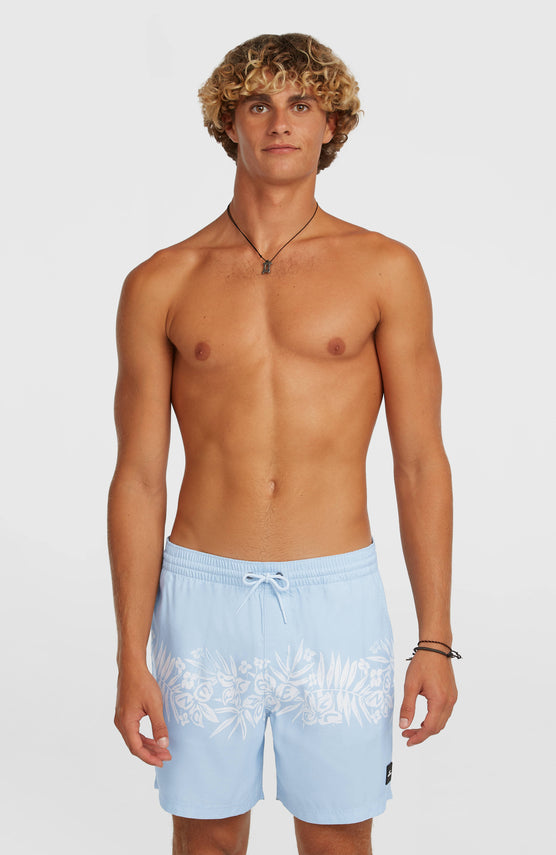 O'Neill Uni Flower 16'' Badehose | Light Blue Tropical Stripe