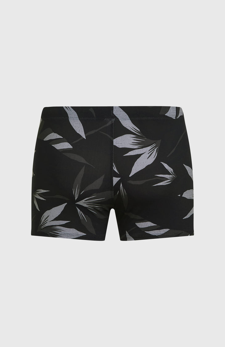 Essentials All-Over-Print Racer Badehose | Black Tropicana Small
