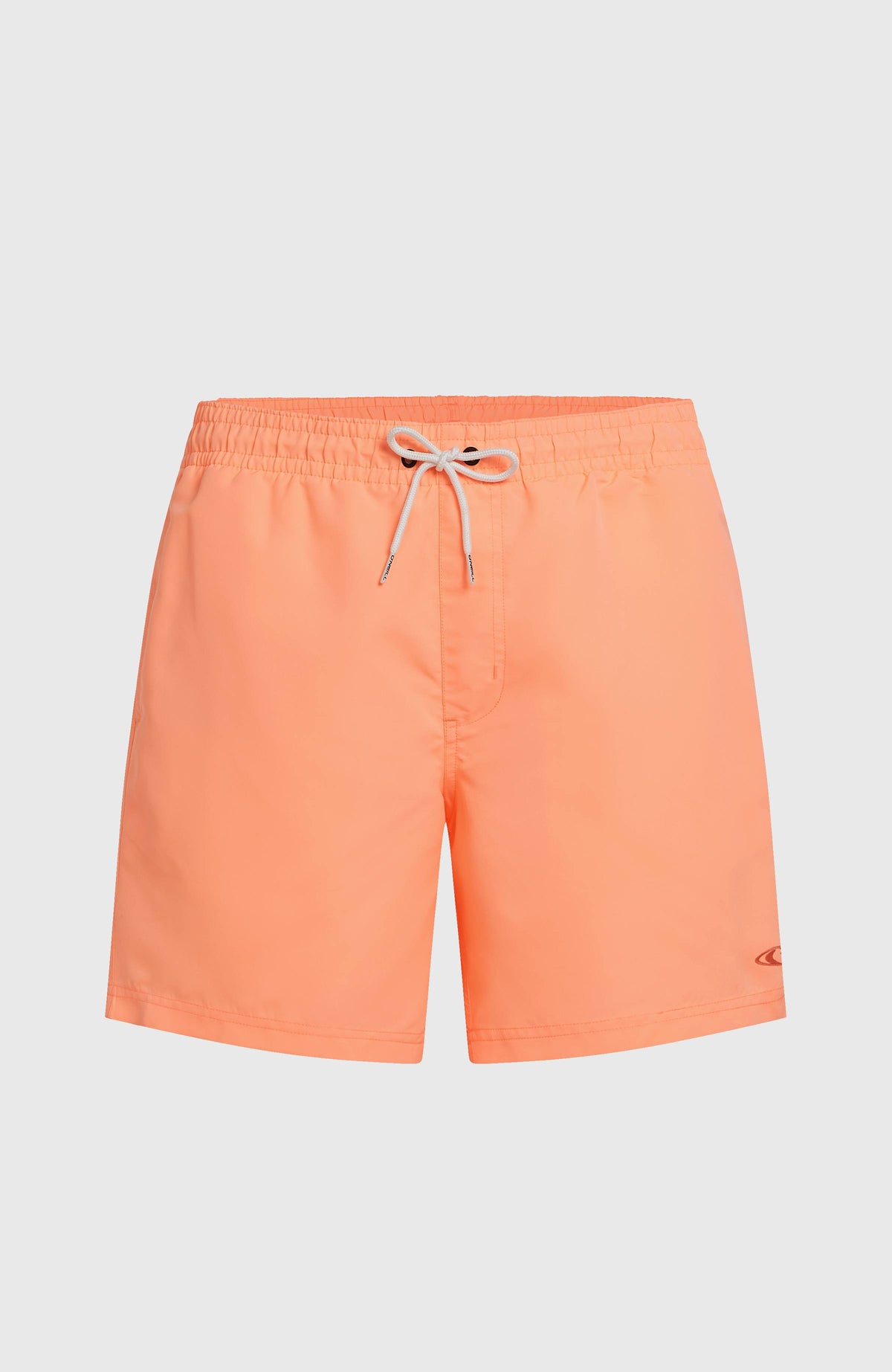 Vert 16'' Badehose für Herren, orange, freigestellt von vorne mit elastischem Bund und Kordel