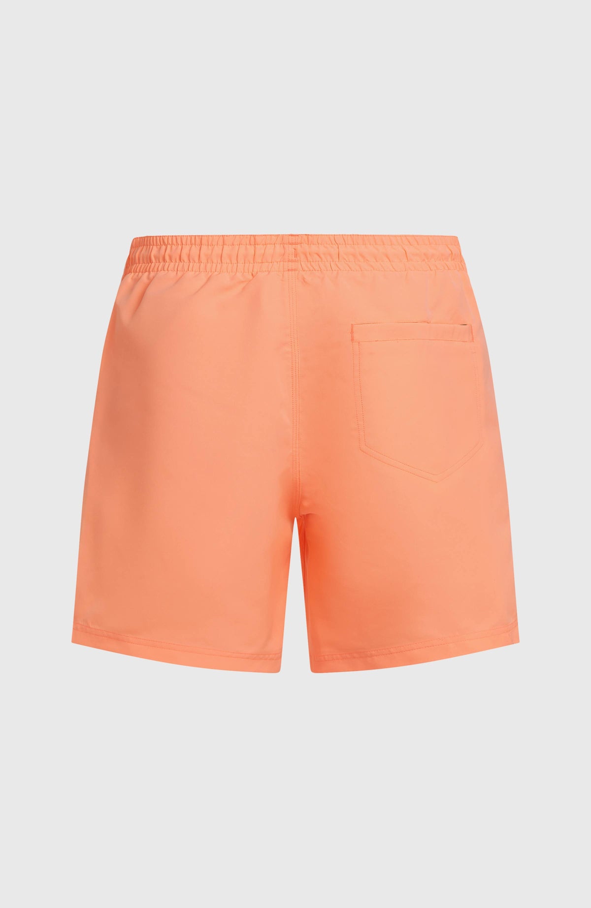 Vert 16'' Badehose für Herren, orange, freigestellt von hinten mit Gesäßtasche rechts