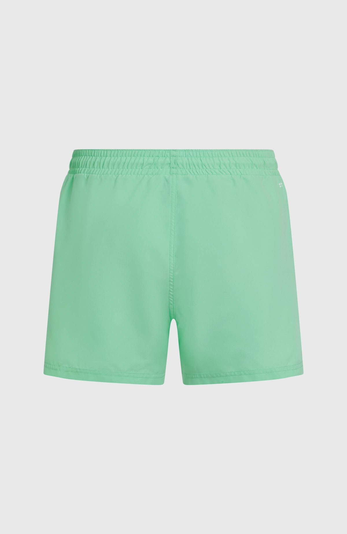 SUNNY BEACH 14" SWIMSHORT Badeshorts für Herren, grün, flach liegend von hinten mit elastischem Bund