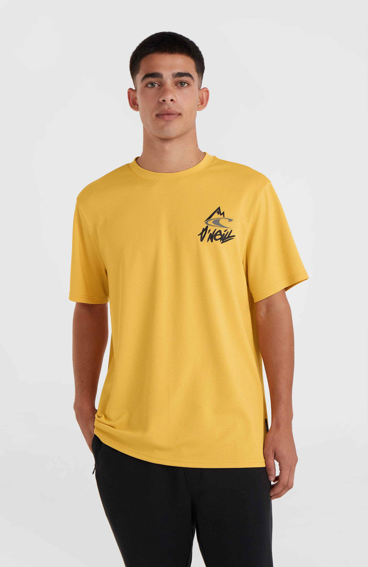 O'Neill Hybrid Logo Polygiene T-Shirt | Golden Haze O'Neill Hybrid Logo Polygiene T-Shirt | Golden Haze