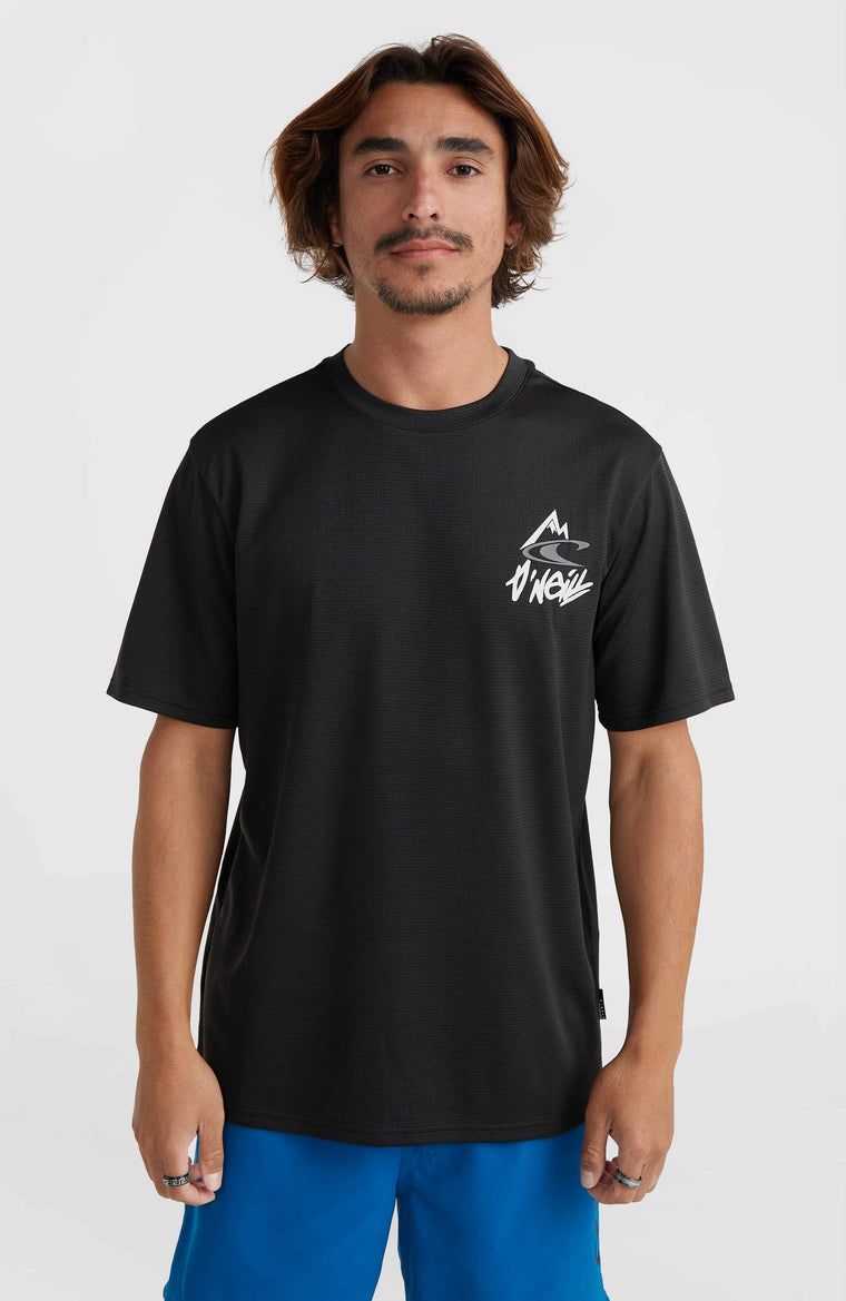 O'Neill Hybrid Logo Polygiene T-Shirt | Black Out O'Neill Hybrid Logo Polygiene T-Shirt | Black Out