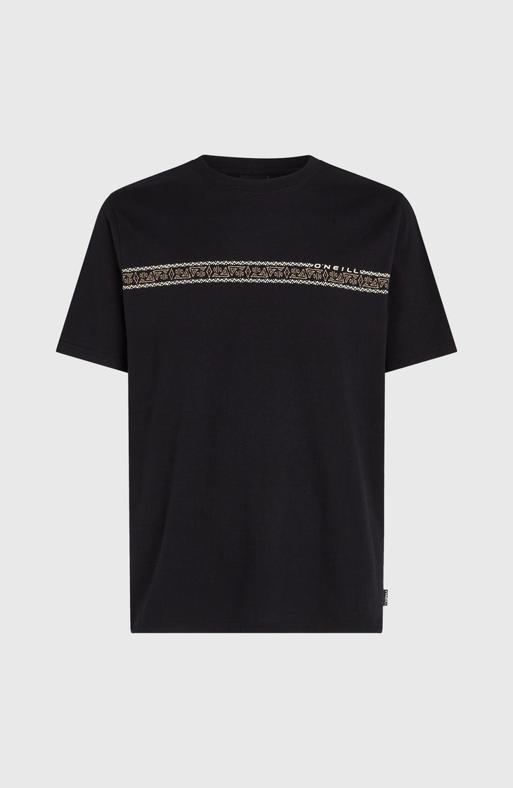 Ikat Stripe T-Shirt | Black Out