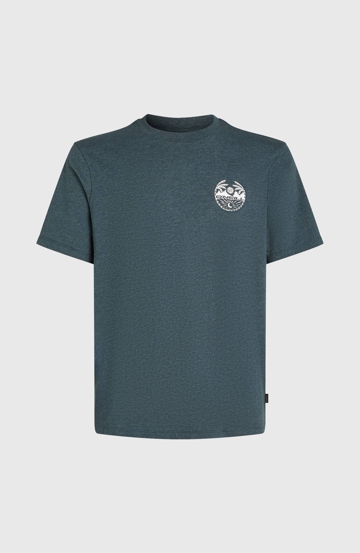 Back Print T-Shirt für Herren, blau mit Logo-Print in Weiß auf der Brust, freigestellt von vorne