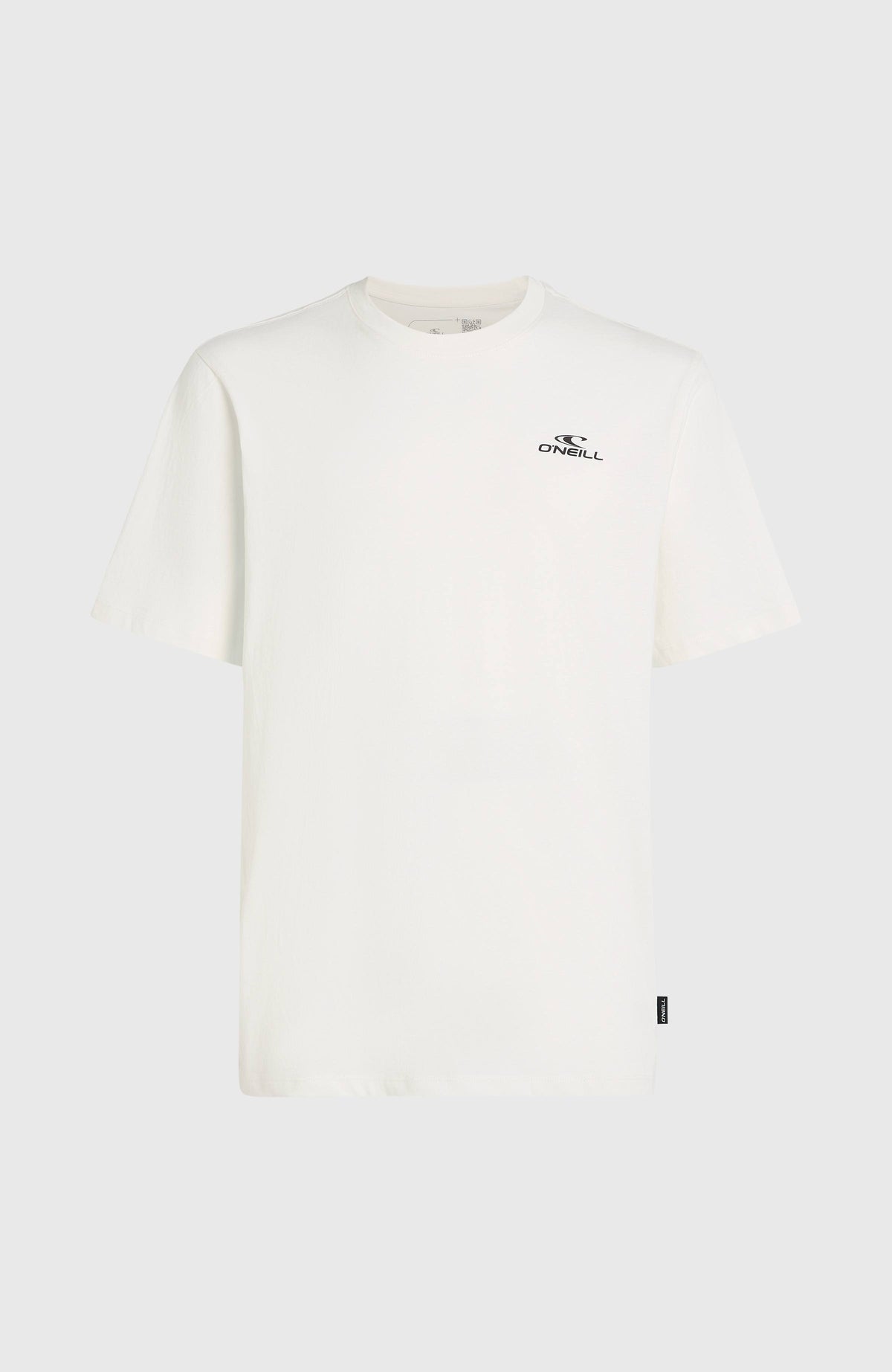 Sun T-Shirt für Herren, weiß mit Logo-Print in Schwarz und Gelb, flach liegend von vorne