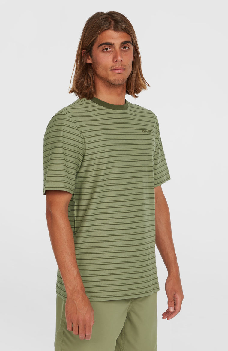 Yarn Stripe T-Shirt | Green Cali Tee Stripe Yarn Stripe T-Shirt | Green Cali Tee Stripe