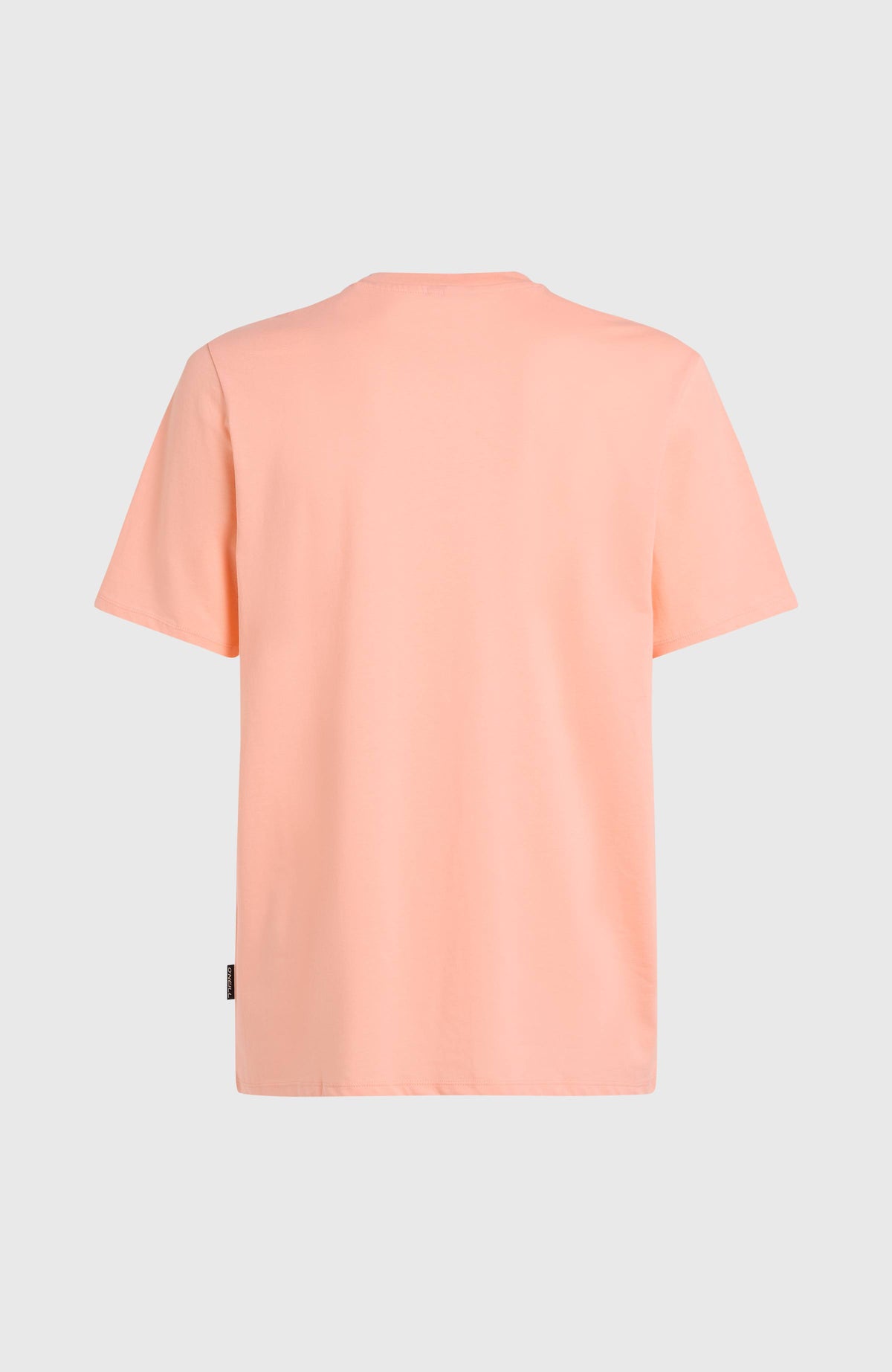 Logo T-Shirt für Herren, pink mit Logo-Print in Weiß, freigestellt von hinten mit Label am Saum