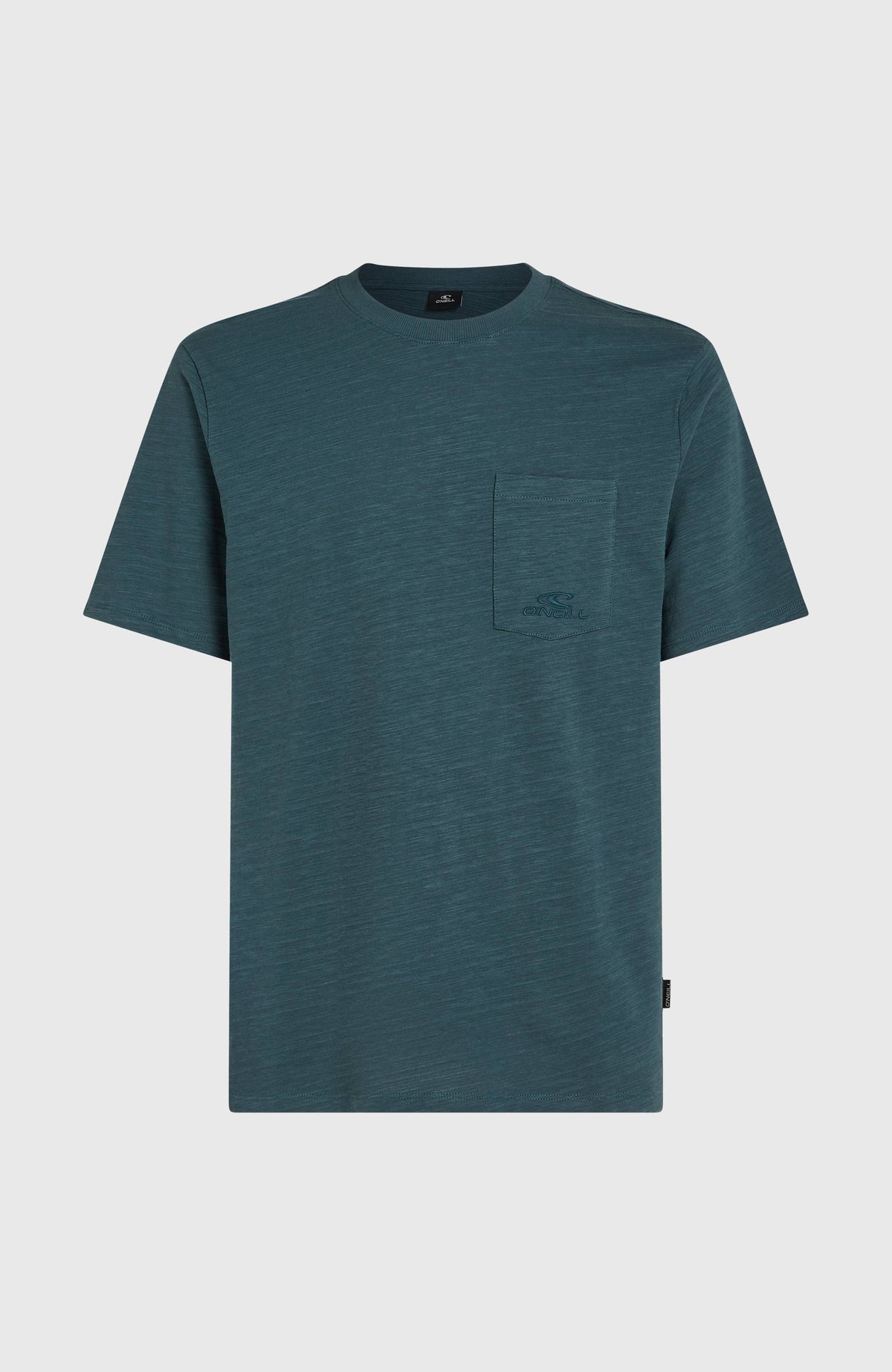 Slub Chest Pocket T-Shirt für Herren, blau, freigestellt von vorne mit aufgesetzter Brusttasche