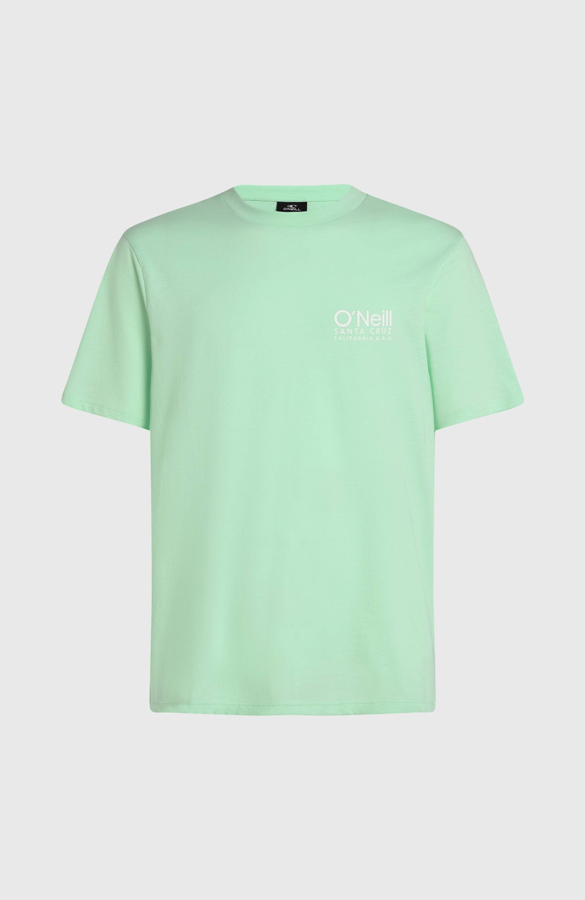 Original Cali Logo T-Shirt für Herren, grün mit Logo-Print in Weiß, freigestellt von vorne