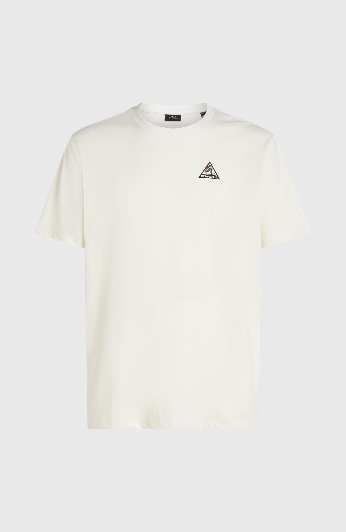 Weißes FWC'Play Graphic T-Shirt für Herren mit Grafik-Print in Blau und Schwarz, freigestellt von vorne